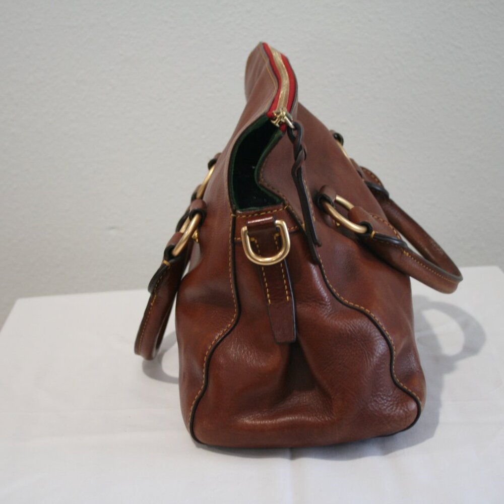 Dooney & Bourke Brown Florentine Vacchetta Leather shoulder Bag - Picture 5 of 11
